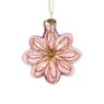 Kersthanger bloem - paars - 8.5x8x3.4 cm